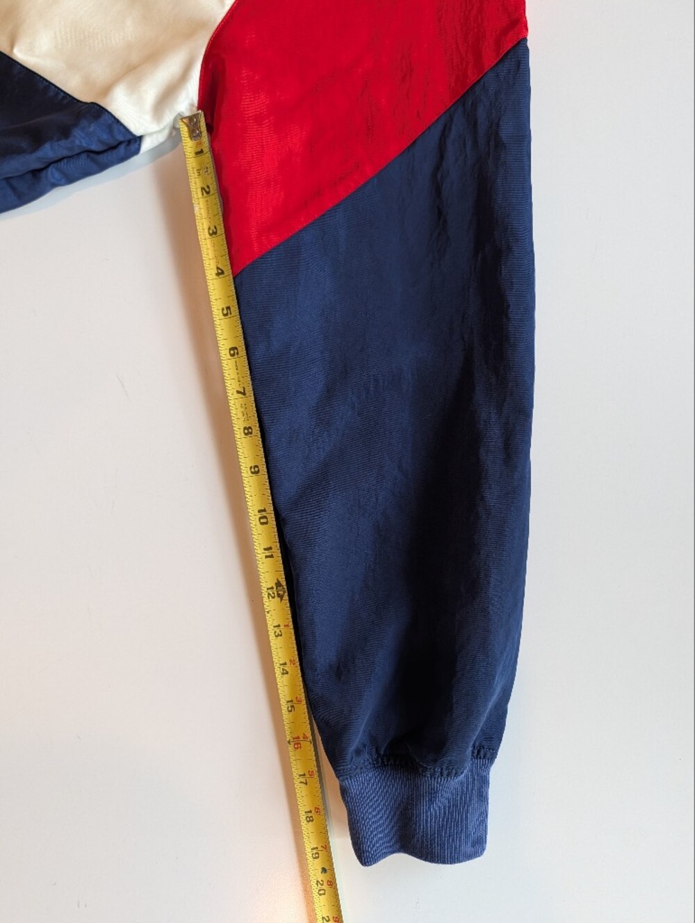 Nike Nylon Satin NSW Blocked Logo Futura Blue Void Red Pullover Men's Medium - Picture 8 of 9